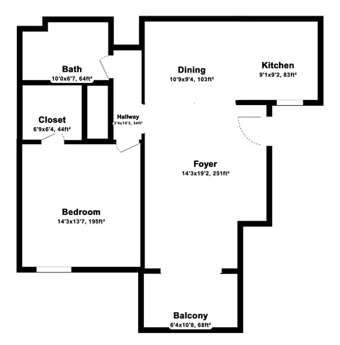 1 Bed 1 Bath Floor Plan at Vintage Pointe, Rohnert Park, 94928